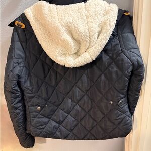 Love Tree Blue and Tan Plaid Jacket